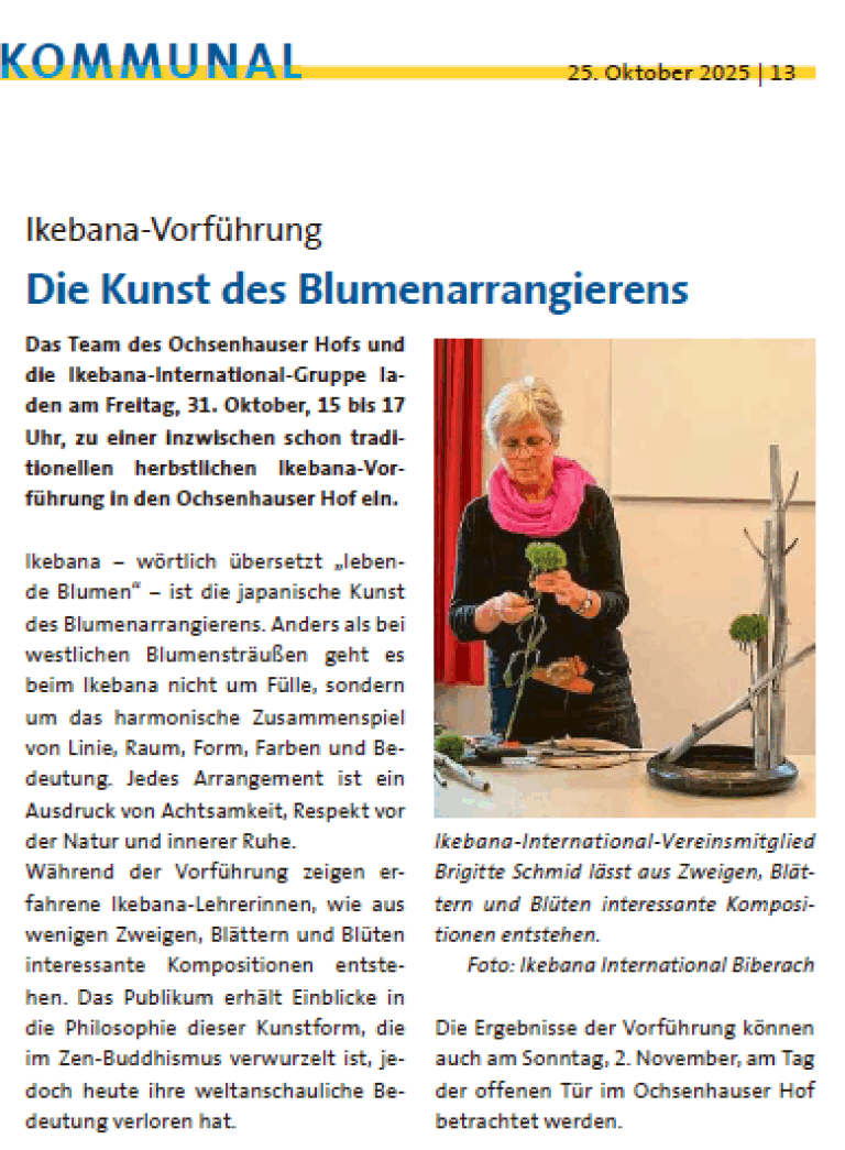 Biberach Kommunal vom 25.10.2025